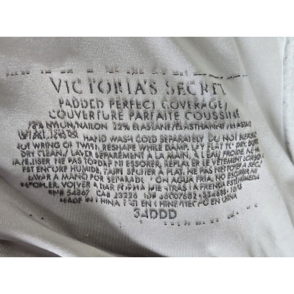 Victoria’s‎ Secret Bra Womens 34DDD Padded Perfect Coverage Grey - Picture 5 of 5
